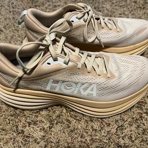 Hoka Women's Bondi 8 Running Shoes 8.5B shifting sands eggnog